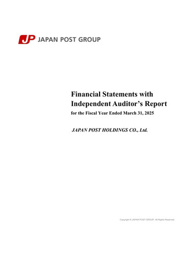 Thumbnail Japan Post Holdings
 Financial Statement 2025