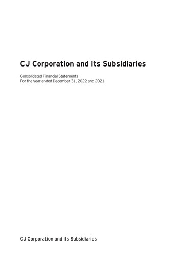 Thumbnail CJ Group Financial Statement 2021-2022