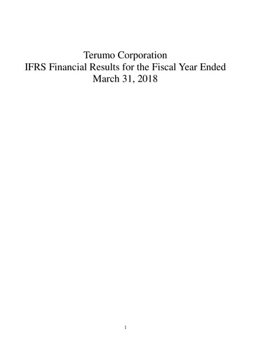 Vorschaubild Terumo Finanzmitteilung fy2018