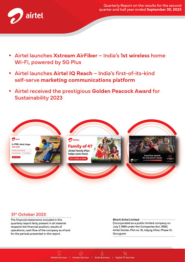 Vorschaubild Bharti Airtel
 Halbjahresbericht 2023-h1