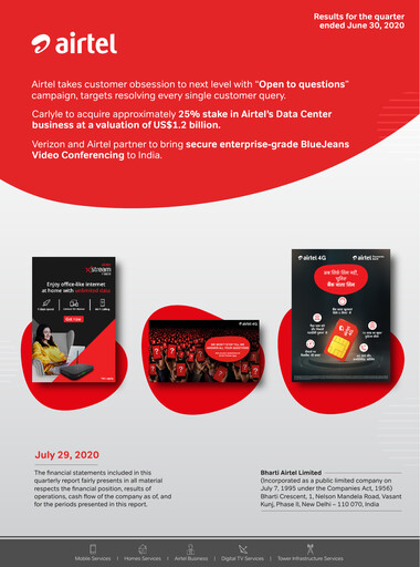 Thumbnail Bharti Airtel
 Quarterly Report 2020-q1