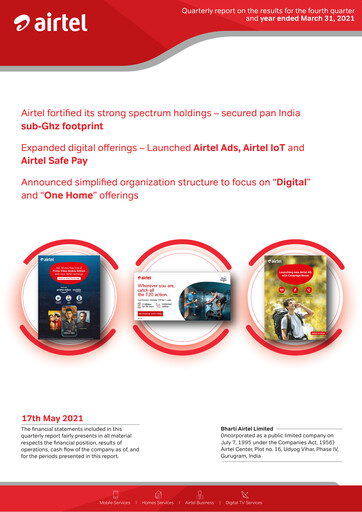 Thumbnail Bharti Airtel
 Quarterly Report 2020-q4