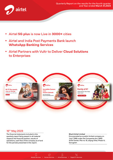Thumbnail Bharti Airtel
 Quarterly Report 2022-q4