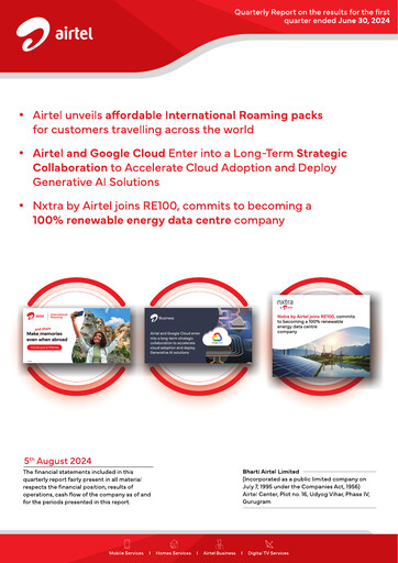 Thumbnail Bharti Airtel
 Quarterly Report 2024-q1