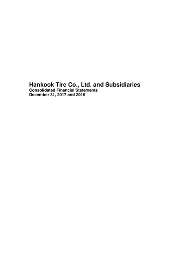 Miniature Hankook Tire Bilan financier 2016-2017