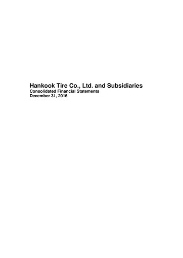 Miniature Hankook Tire Bilan financier 2016
