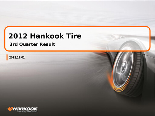 Thumbnail Hankook Tire Quarterly Report 2012-q3