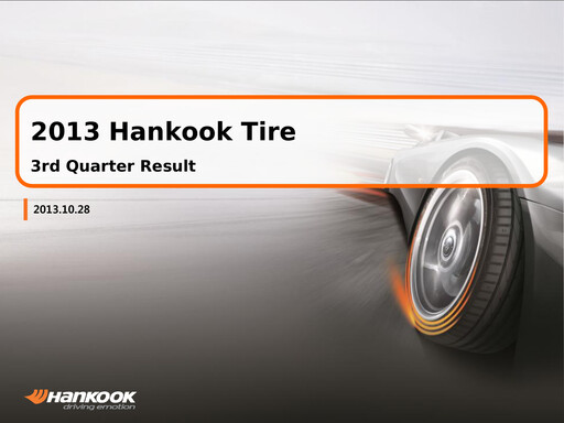 Thumbnail Hankook Tire Quarterly Report 2013-q3