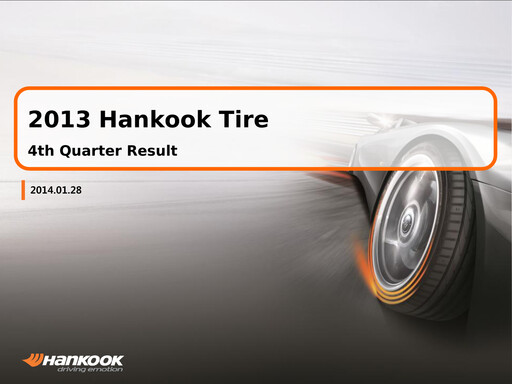 Thumbnail Hankook Tire Quarterly Report 2013-q4