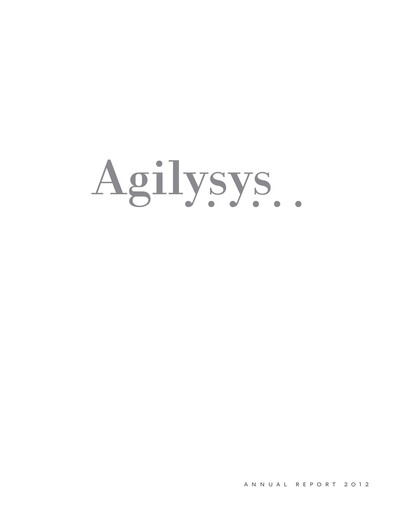Thumbnail Agilysys Annual Report 2011-2012