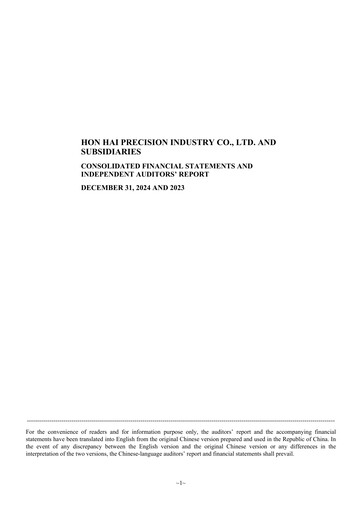 Thumbnail Foxconn (Hon Hai Precision Industry) Financial Statement 2024