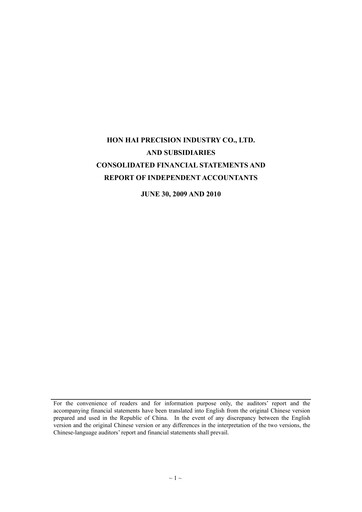 Thumbnail Foxconn (Hon Hai Precision Industry) Half-year Report 2010-h1