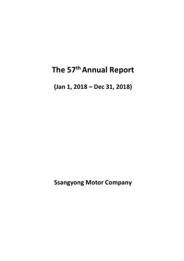 Miniature KG Mobility (SsangYong Motor) Rapport annuel 2018