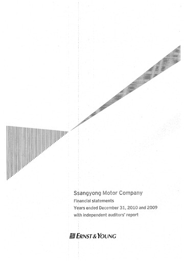 Miniature KG Mobility (SsangYong Motor) Bilan financier 2009-2010
