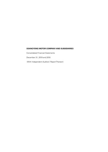 Miniature KG Mobility (SsangYong Motor) Bilan financier 2018-2019