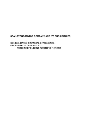 Miniature KG Mobility (SsangYong Motor) Bilan financier 2021-2022