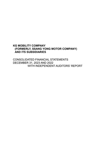 Miniature KG Mobility (SsangYong Motor) Bilan financier 2022-2023