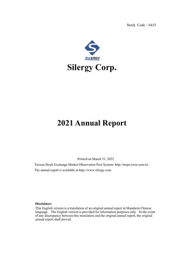 Thumbnail Silergy Annual Report 2021