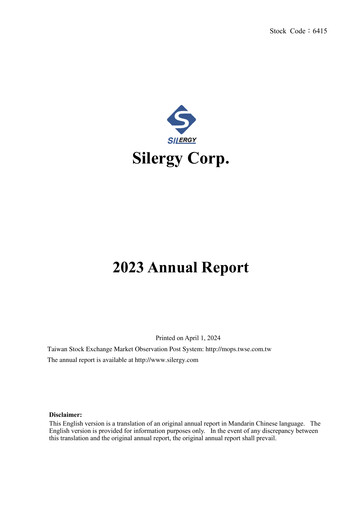 Thumbnail Silergy Annual Report 2023