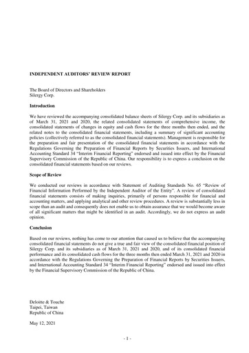 Thumbnail Silergy Quarterly Report 2021-q1