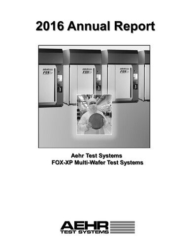 Vorschaubild Aehr Test Systems Jahresbericht 2016