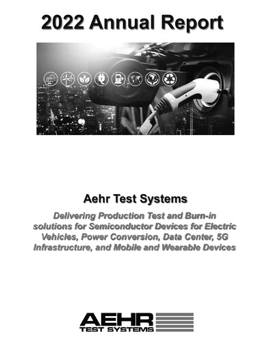Vorschaubild Aehr Test Systems Jahresbericht 2022