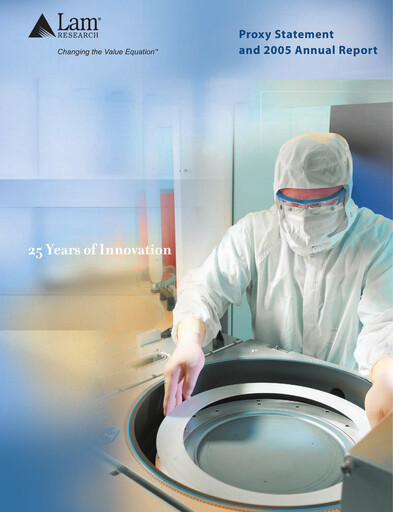 Thumbnail Lam Research Annual Report 2005
