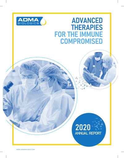 Vorschaubild ADMA Biologics
 Jahresbericht 2020