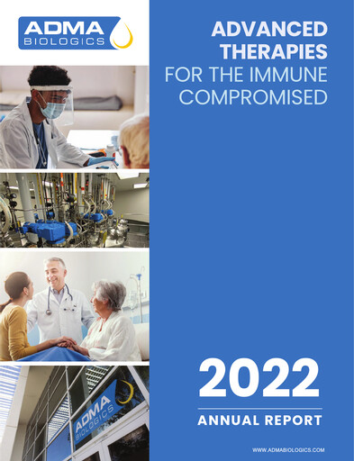 Vorschaubild ADMA Biologics
 Jahresbericht 2022