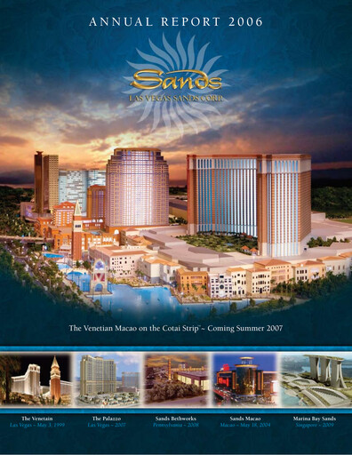 Miniature Las Vegas Sands Rapport annuel 2006