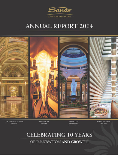 Miniature Las Vegas Sands Rapport annuel 2014