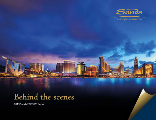 Thumbnail Las Vegas Sands Sustainability Report 2013