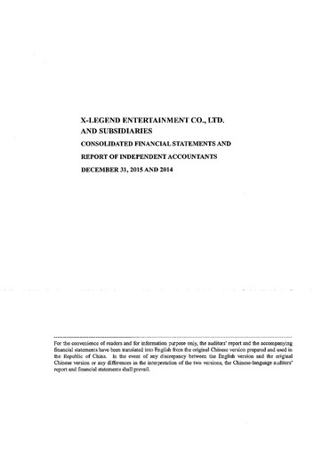 Thumbnail X-Legend Entertainment Financial Statement 2015