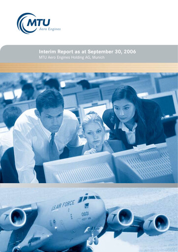 Thumbnail MTU Aero Engines
 Quarterly Report 2006-q3
