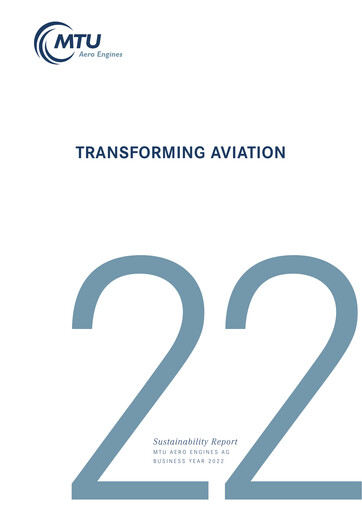 Thumbnail MTU Aero Engines
 Sustainability Report 2022
