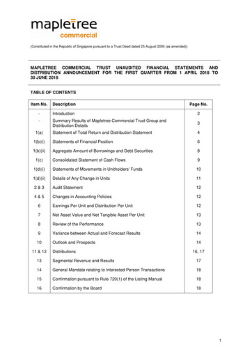 Thumbnail Mapletree Commercial Trust
 Quarterly Report 2018-q1