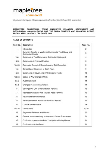 Thumbnail Mapletree Commercial Trust
 Quarterly Report 2018-q3