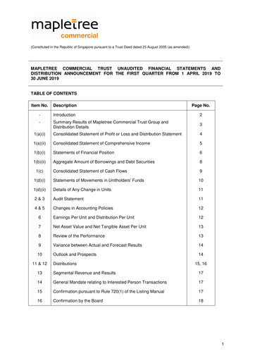 Thumbnail Mapletree Commercial Trust
 Quarterly Report 2019-q1