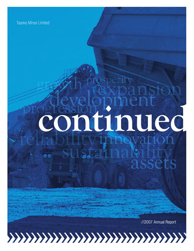 Thumbnail Taseko Mines
 Annual Report 2007