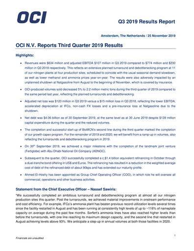 Miniature OCI Rapport trimestriel 2019-q3