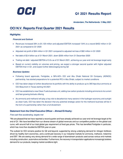 Miniature OCI Rapport trimestriel 2021-q1