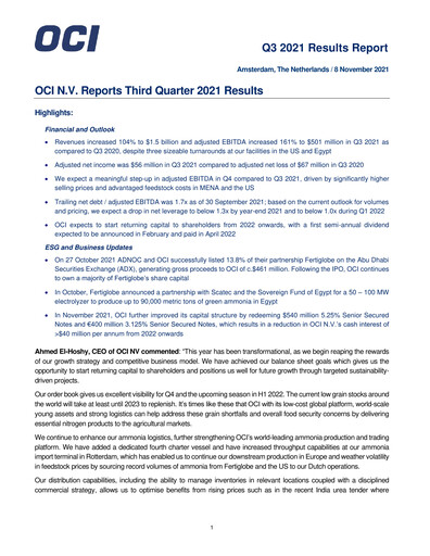 Miniature OCI Rapport trimestriel 2021-q3