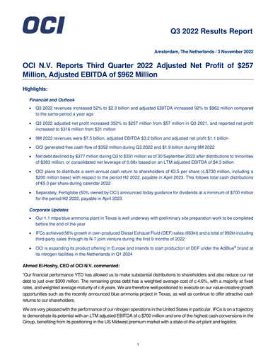 Miniature OCI Rapport trimestriel 2022-q3