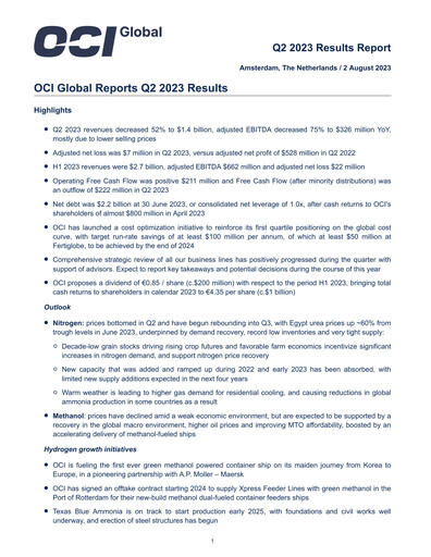 Miniature OCI Rapport trimestriel 2023-q2