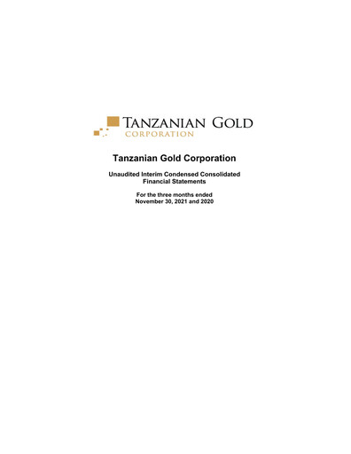 Thumbnail Tanzanian Gold Corporation Quarterly Report 2022-q1