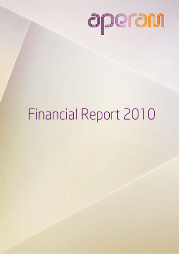 Thumbnail Aperam Financial Statement 2010
