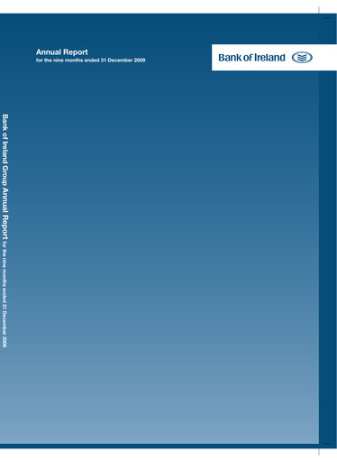 Miniature Bank of Ireland Group Rapport annuel 2009-9m