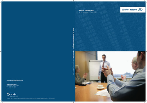 Thumbnail Bank of Ireland Group Annual Report fy2008