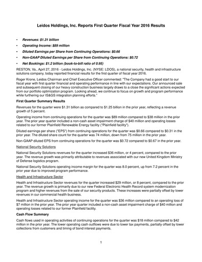 Thumbnail Leidos Quarterly Report 2016-q1