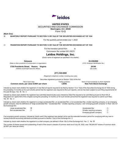 Thumbnail Leidos Quarterly Report 2022-q2
